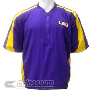 LSU NCAA Licensed Short Sleeve Windbreaker - L