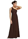 Wundervolles langes Abendkleid im Toga Stil, Farbe braun, Astrapahl
