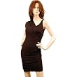 New Sexy Viscose Stretch Ruched Elegant Designer Dress