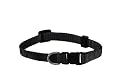 Small Solid Adjustable Pet Collar with EZ Snap Buckle, Black