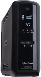 CyberPower TAA Compliant CP1500PFCLCDTAA UPS 1500VA 900W PFC Compatible Pure Sine Wave-TAA PFC UPS 1500VA 120V 10OUT -5-15R USB LCD 3YR 5FT CORD RJ11