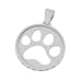 Bark Avenue Jewelers- Cut Out Paw Print Pendant 14 Karat White Gold- Large