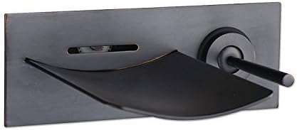 Oil-rubbed Bronze Finish Color Changing LED Waterfall Wall Mount Bathroom Sink Faucet by bobe homes