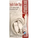 Coleman Cable #09418 12' 16/2 White Split Cord