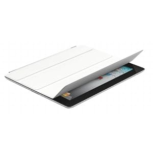 Leather PU Smart Wrap Cover With Built-In Magnetic Stand for iPad 2, White