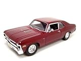 1970 CHEVROLET NOVA SS COUPE MAROON 1:18 DIECAST MODEL