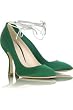 MIU MIU Smeraldo Satin Pumps 5P6049 In Green