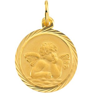 14K Yellow Gold Angel Pendant