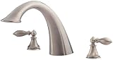 Price Pfister 806E0BK Catalina Double-Handle Roman Tub Faucet, Brushed Nickel