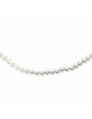 14K Gold 5-5.5mm White Akoya Saltwater Cultured Pearl Necklace 20 Inches