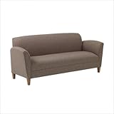 IMAGE OF Full Size Lounge Sofa with Cherry or Mahogany Finish (special order) Fabric Color: Marquesa Lana - Cordovan, Wood Finish: Mahogany