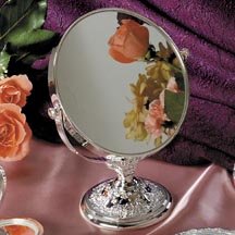 VANITY MIRROR ON STAND ROUND VANITY MIRROR ON STAND