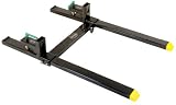 HD Clamp on Pallet Forks with Stabilizer Bar for tractor or skid steer loaders buckets