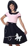 Kids Halloween Costume Girls 50s Poodle Skirt Outfit M Girls Girls Medium (8-10)