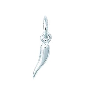 Sterling Silver Small Italian Horn Charm