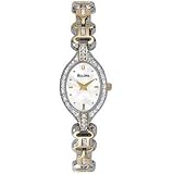 Bulova Watches, Bulova Ladies' Diamonds Two Tone Steel and Gold Mother of Pearl Dial Diamond Bezel... by Bulova