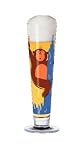Pilsner Beer Glass, King Kong Skyscraper, Designer Color Enamel Beer Glass w/ Coaster in Gift Box