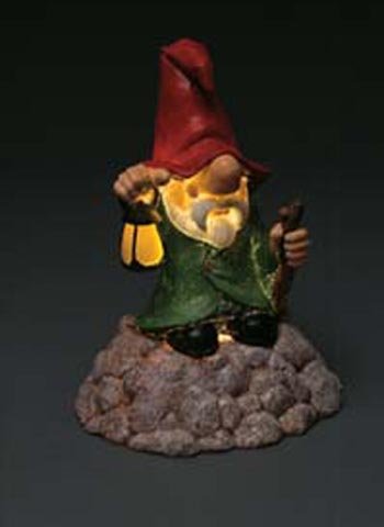 Childrens Toyshop  Outdoor Living : Night Watchman Gnome Illuminated Garden Sculpture / Ornament