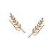 Humble Chic Women's Olive Leaf Ear Crawlers Tiny Delicate Branch Stud Earrings