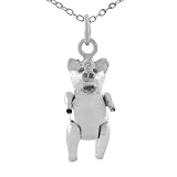 High Polished Sterling Silver Movable Pig Pendant