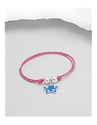 Star Cotton Colored Enamel Bracelet In 92.5 Sterling Silver