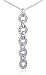 Sparkling Cascade: Sterling Silver and CZ Diamond Linked Circle Pendant
