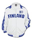 Finland Track Jacket, 2008 Summer Olympics, Finland World Cup Soccer Track Jacket, Large, White (as pictured)