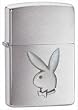 BRUSHED CHROME PLAYBOY LOGO ZIPPO LIGHTER