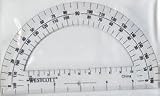 Geometry : Protractor 6 inch 180 Degree Clear