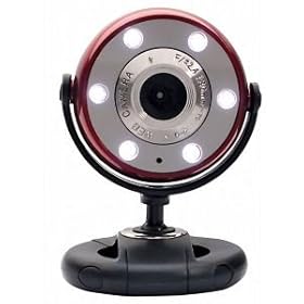 New-Red/Black 5.0MP WebCam With HD Video - CL5015