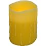 Gerson Everlasting Glow Indoor Flameless Wax Candle with Drip Effect and Timer, 6" x 4"