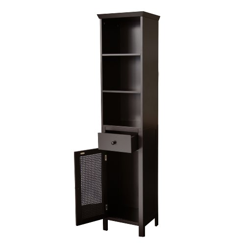 Elegant Home Fashions 7831 Savannah Linen Tower Dark Espresso