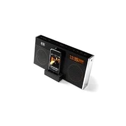 Altec Lansing M402SR Moondance Glow Speaker System with Clock Radio, Snooze Remote, and iPod Dock (Black)