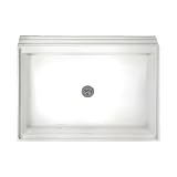 American Standard 6034.ST.020 Single Threshold Shower Base, Integral Water Retention And Tiling Flange, Shower, White