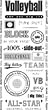 Creative Imaginations Art Warehouse Volleyball Collection Clear Jumbo Stickers