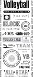 Creative Imaginations Art Warehouse Volleyball Collection Clear Jumbo Stickers