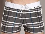Sauvage Italian Microfiber Banded Swim Trunk Charcoal