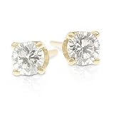 0.25ct Round Cut Diamond Stud Earrings I1-J