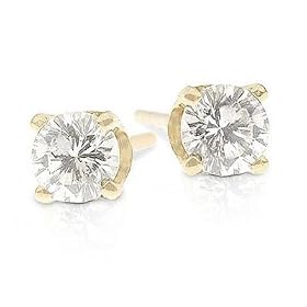 Click here to buy 0.25ct Round Cut Diamond Stud Earrings I1-J by 47stcloseouts.