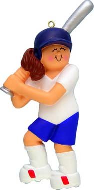 Ornament Central OC-160-FBR Softball Female Figurine