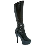 5 Inch Womens Knee High Boots Sexy Black Boots Stretch