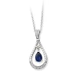 Sterling Silver Never Forget Tear September Sentimental Expressions Necklace
