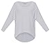 Yidarton Womens Summer Casual Shirts Oversized Baggy Off-Shoulder Long Sleeve Tops Grey Large