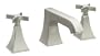 Kohler K-T469-3S-BN Memoirs Deck-Mount Bath Faucet Trim with Stately Design and Cross Handles, Valve Not Included, Vibrant Brushed Nickel