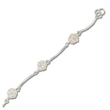 Sterling Silver Hawaiian Hibiscus Bracelet