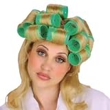 Pony Express - Oversized Housewife with Rollers Blonde Wig for Costume