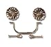 Stamped Solid Brass Sinlge Bail Pull 3 w/ Daisy Design Backplates P32-B3103SB