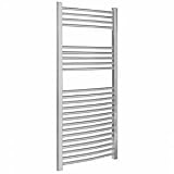 Chrome Curved Heated Bathroom Towel Radiator Rail 1200mm x 600mm