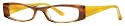 Scojo Sidney Place Reading Glasses with FREE Deluxe Case: Fruitwood/yellow