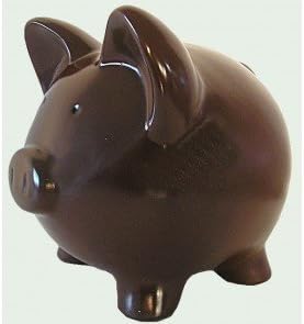 Brown Chocolate Ceramic Piggy Banks - Custom (13 Inch Custom)